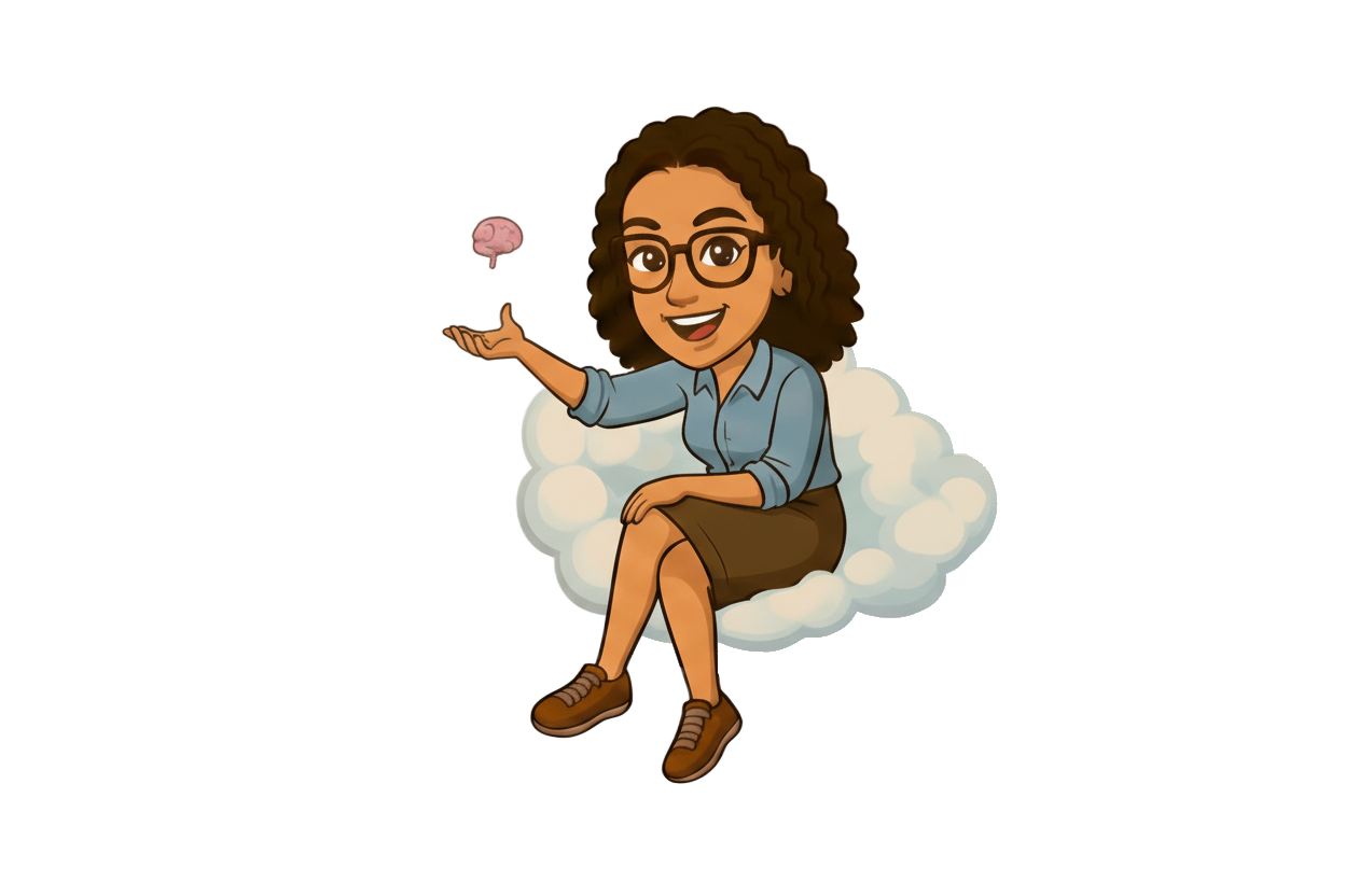 femme assise sur un nuage